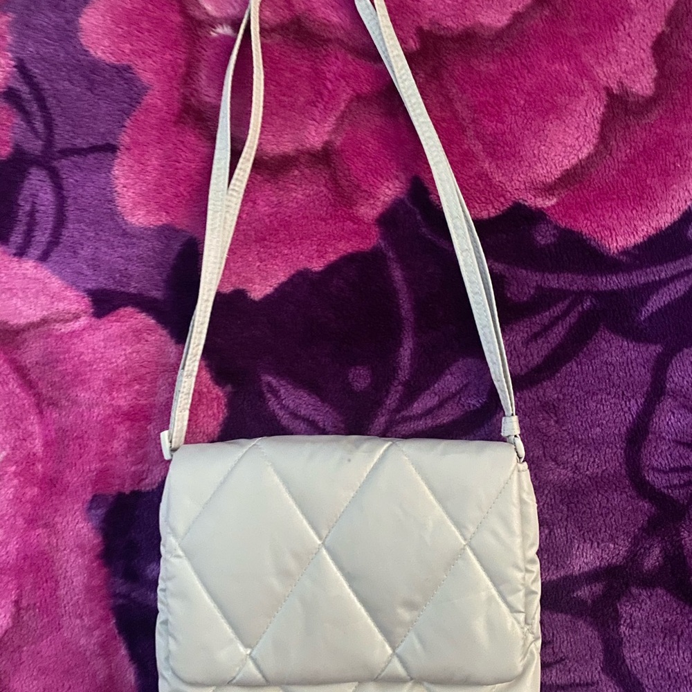 Elegant Quilted White Crossbody Bag